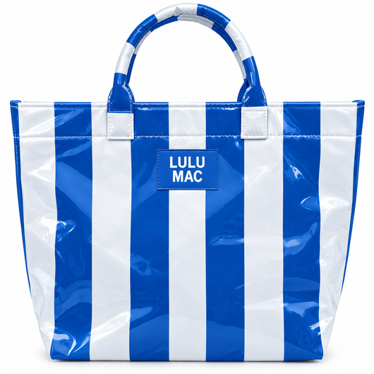 LM-BG-1003 TOTE BAG ROYAL/WHITE STRIPE