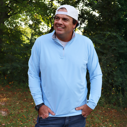 SL-SH1000 1/4 ZIP PULLOVER BLUE
