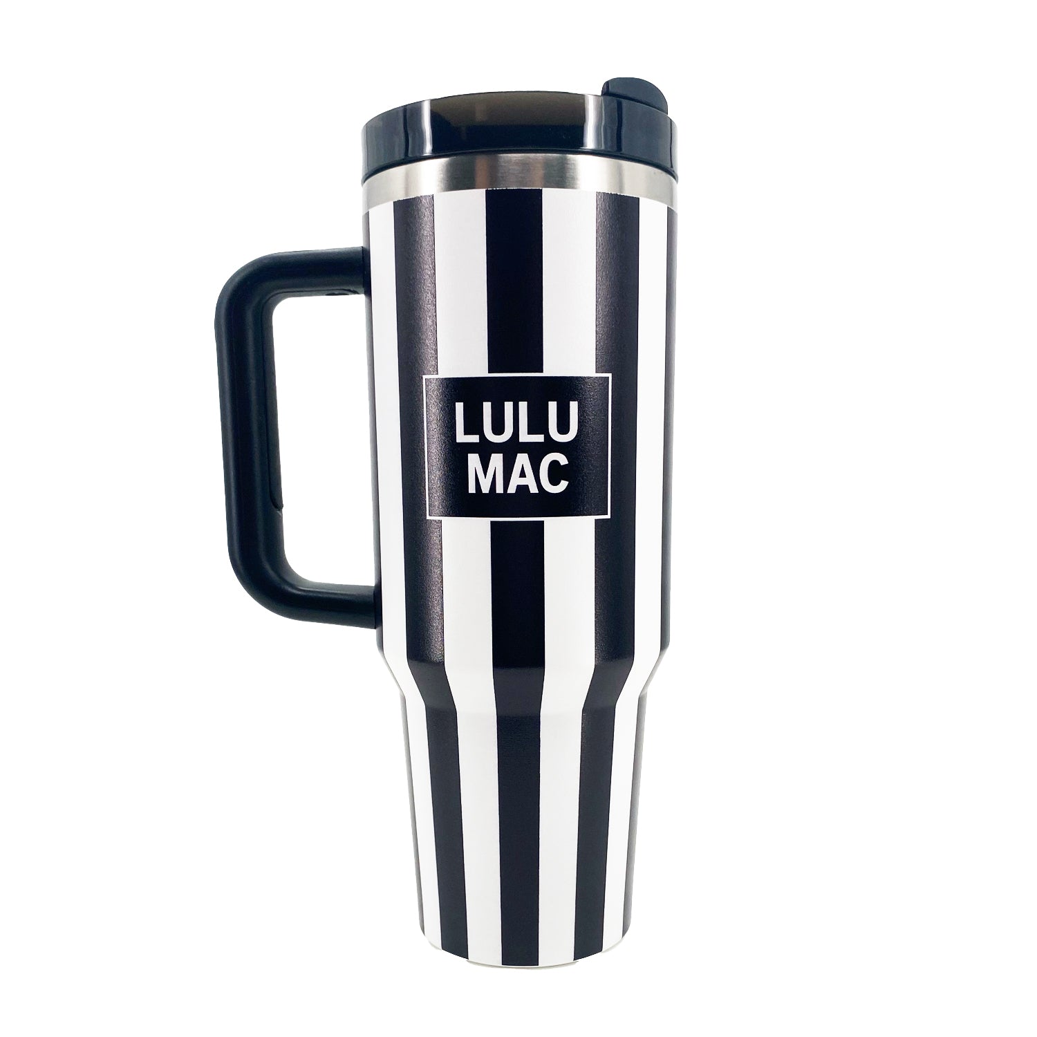 LM-DW-1001 BLACK/WHITE STRIPE TUMBLER