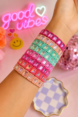 BR-RS-1002 Beige Rhinestone Bracelet