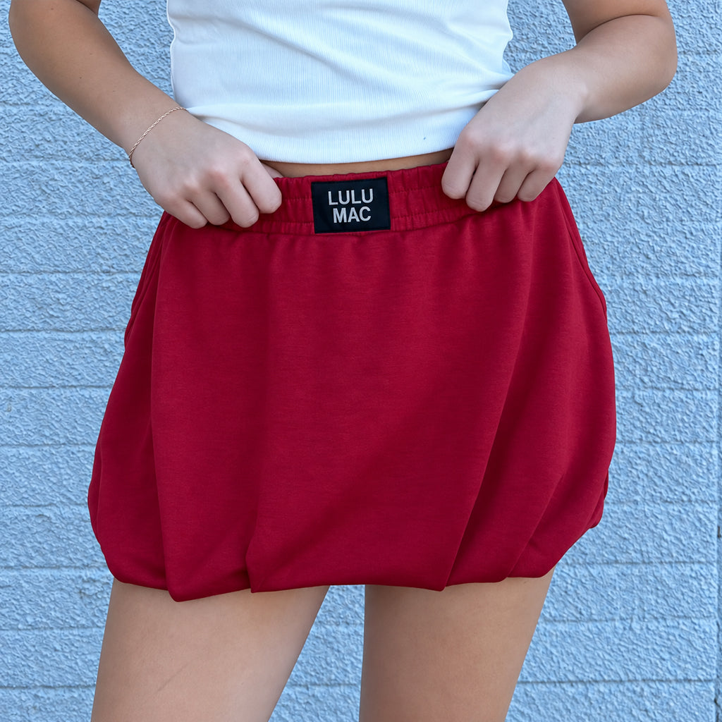 LM-SK-1000 BUBBLE SKIRT - CRIMSON