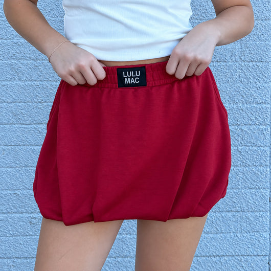 LM-SK-1000 BUBBLE SKIRT - CRIMSON