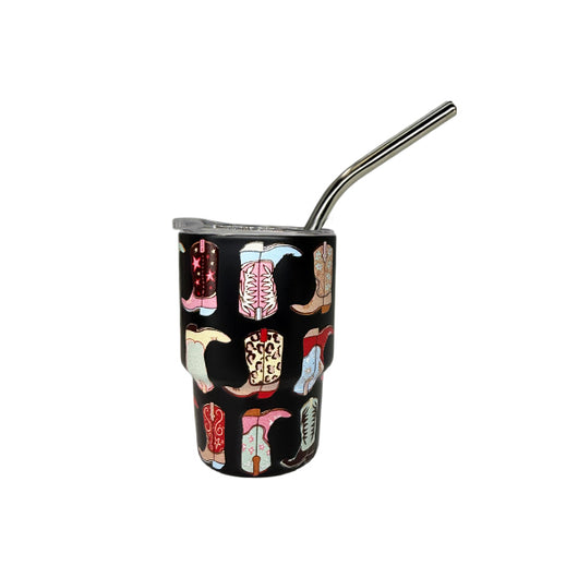 Mini- Mini 3 oz Morgan Tumbler Black Boot