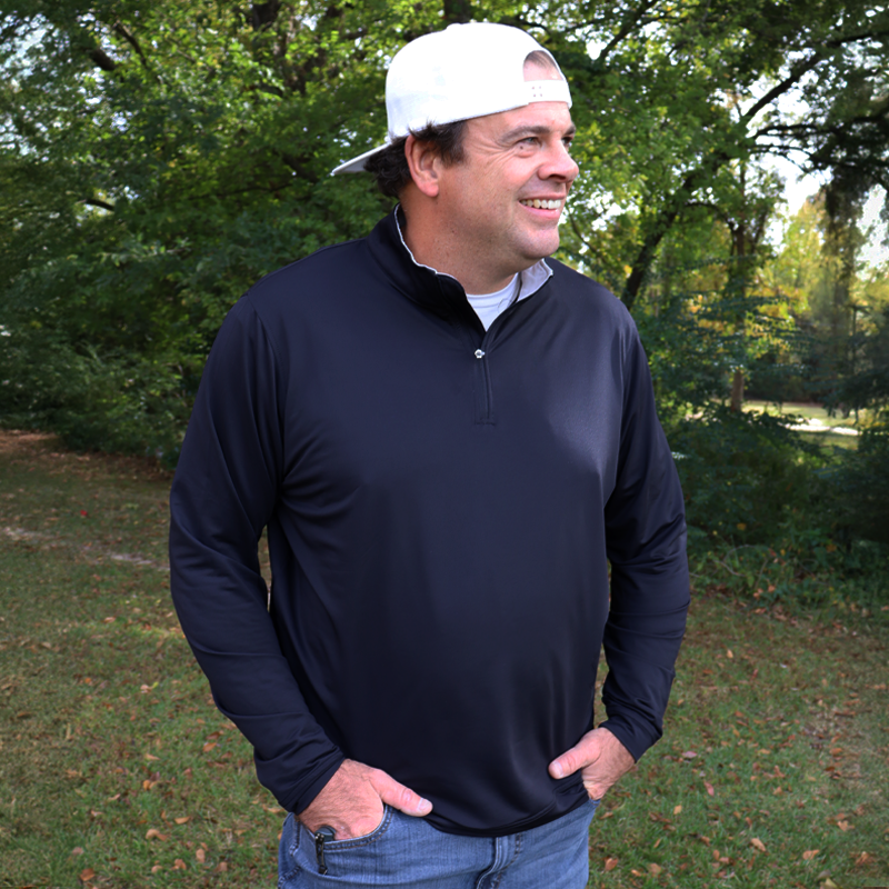 SL-SH1000 1/4 ZIP PULLOVER BLACK